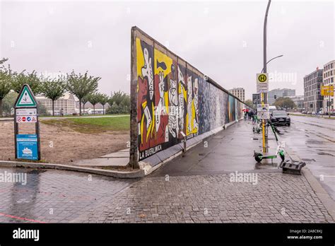 Remains Of The Famous Berlin Wall In The East Side Gallery Germany