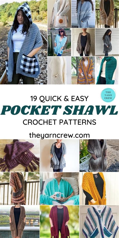 Quick Easy Pocket Shawl Crochet Patterns The Yarn Crew