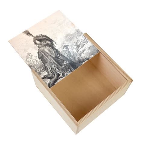 Boite Coffret En Bois Le Loup Devenu Berger Fable LaFontaine Gustave