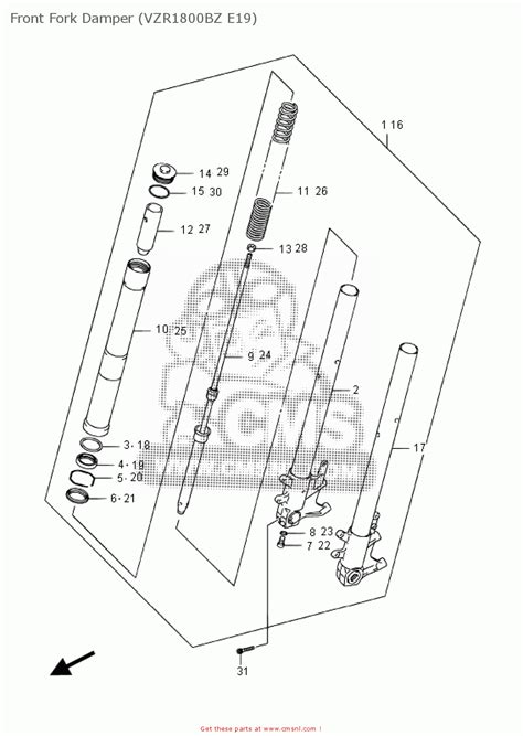 Suzuki Vzr Bz M Intruder Front Fork Damper Vzr Bz