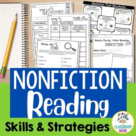 Nonfiction Reading Skills And Strategies Text Features Text Structures Comprehension And More