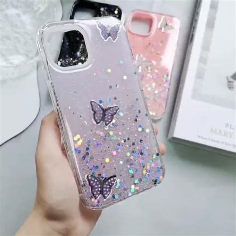 Wholesale Butterfly Crystal Shiny Glitter Rainbow Sparkling Jewel Case ...