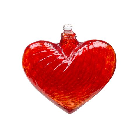 Heart Of Glass Red Blown Glass Heart Ornament