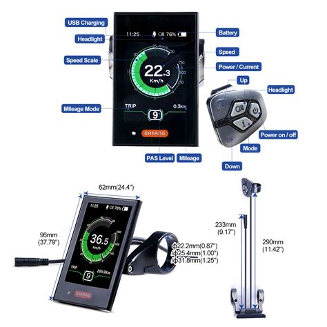 500C P850C DPC18 LCD Display Speedmeter For E Bike BAFANG BBS02 BBSHD