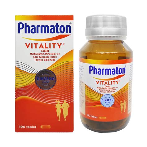 Pharmaton Vitality 100 Tablet Yeni Formu Vitamin Dolabı nda