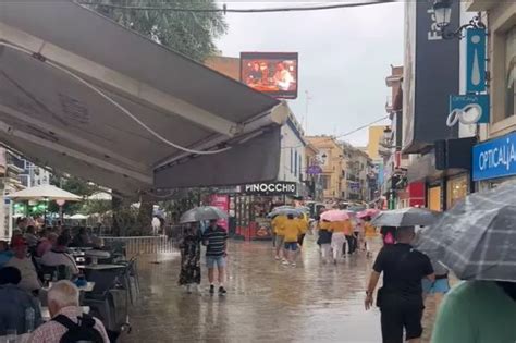 Benidorm Hit By Lightning And Floods But Boozy Brits Keep Pubs