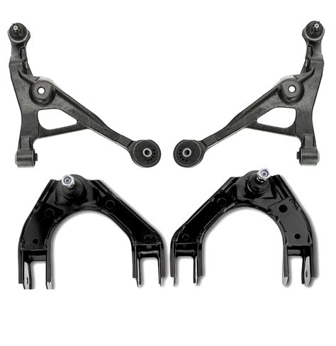 PartsW 4 Pc Upper Lower Control Arms And Ball Joints Front