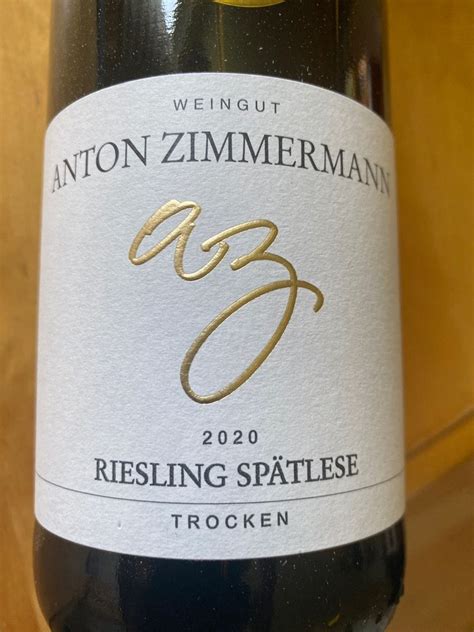 2020 Anton Zimmermann Bernkastel Kueser Kardinalsberg Riesling Spätlese