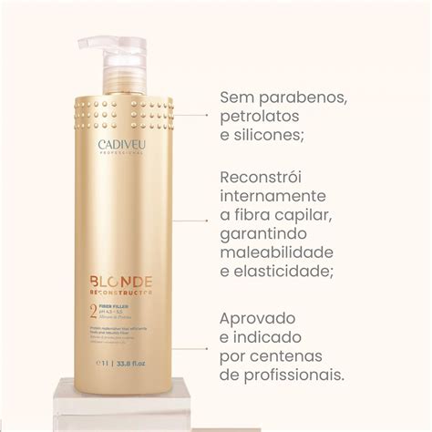 Kit Cadiveu Professional Blonde Mascara Buriti Mechas Ox v e Acai Oil produtos ÚNICO