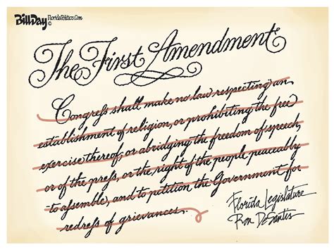 The First Amendment A Cartoon By Award Winning Bill Day Smart City