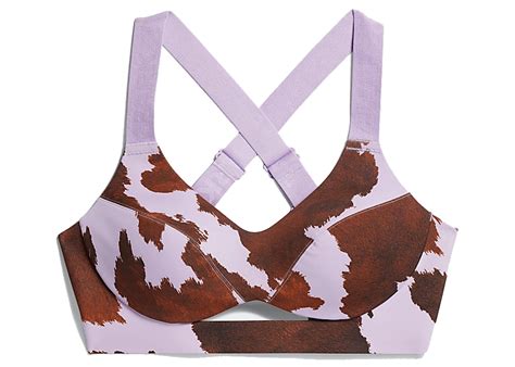 Adidas Ivy Park Medium Support Cow Print Cutout Bra Aop Cow Hide