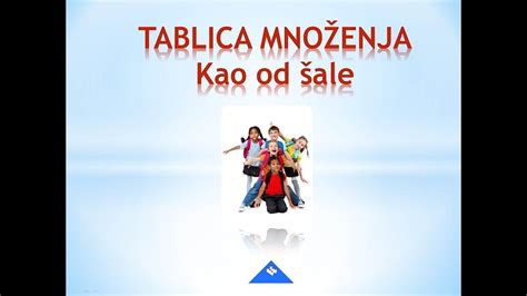 2 Razred Matematika Tablica Množenja Kao Od šale Youtube