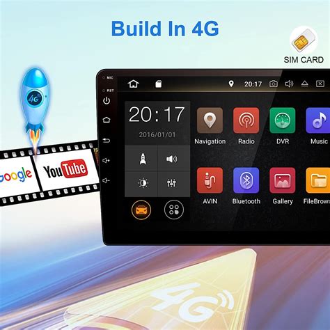 Buy 8 Core 4GB 64GB Double Din Android 12 Car Stereo Radio Apple