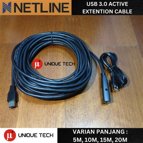 Jual Netline Usb 30 Active Extention Cable 5m 10m 15m 20m 30m Extender Aktif 30 Meter Kota