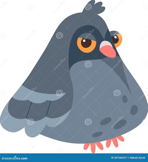 Angry Pigeon Character stock vector. Illustration of dove - 287566537