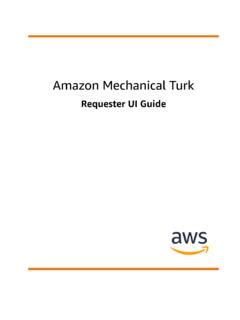 Amazon Mechanical Turk Aws Documentation Amazon Mechanical Turk Aws