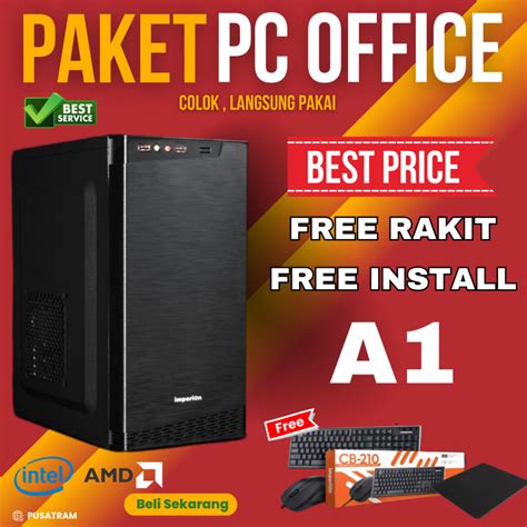 Jual Paket Pc Rakitan Admin Office A Intel I H M Ddr Gb