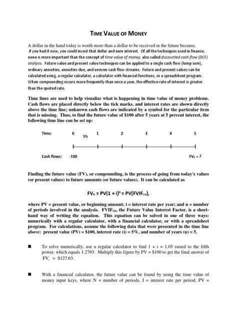 Time Value Of Money Pdf Time Value Of Money Present Value