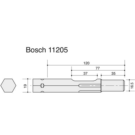 75mm X 300mm Bosch 11205 Wide Chisel