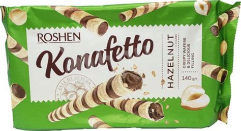 Konafetto Wafer Rolls Hazelnut 15x 140gr Bol