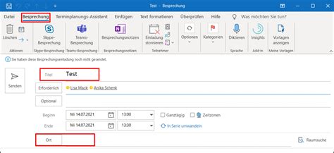 Terminvorschläge in Outlook Schritt für Schritt Anleitung