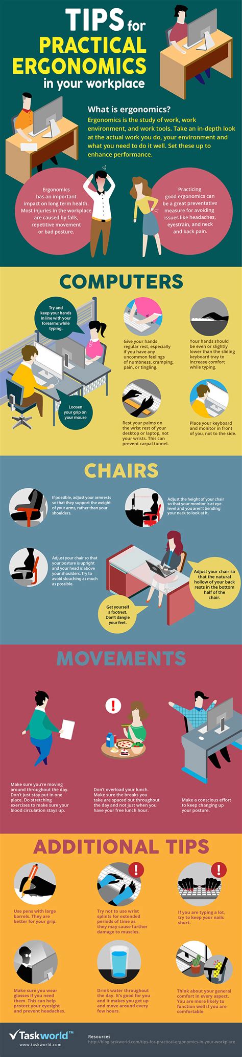 Tips for Practical Ergonomics in your workplace [INFOGRAPHIC ...