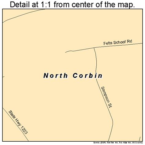 North Corbin Kentucky Street Map 2156694