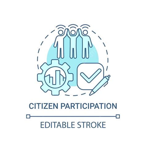 Citizen Participation Blue Concept Icon Turquoise Citizen Complex