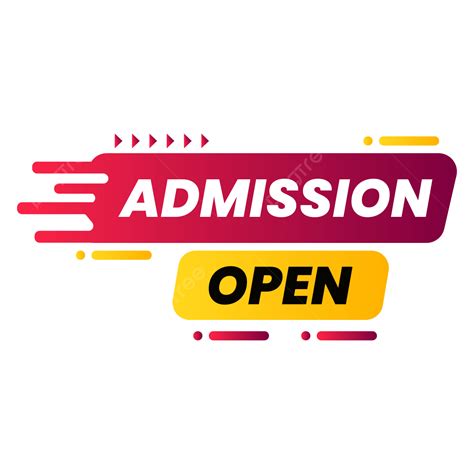 Transparent Speed Style Admission Open Banner Colorful Admission Open