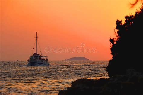 Sailboat And Sunset Stock Photo Image Of Tourism Sailing 288306486