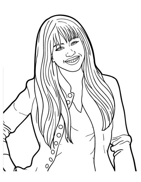 Disney Channel Hannah Montana Coloring Page - NetArt