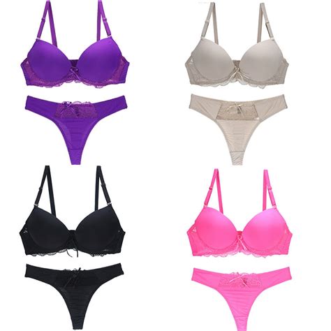 Women 7 Colors Push Up Bra And Panty Set Bra Sets 32 34 36 38 40 42 44