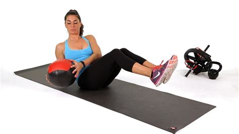 How To Do Medicine Ball Side Twists Abs Workout Youtube