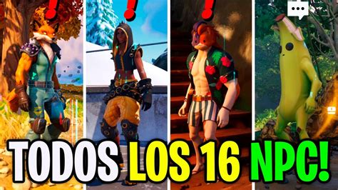 Fortnite Todos Los Personajes Npc Temporada Capitulo Youtube