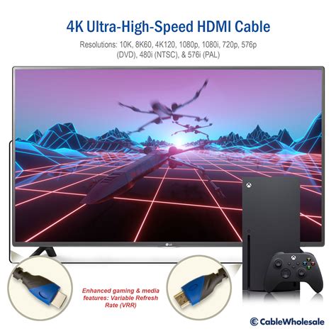 Certified Ultra-High-Speed HDMI Cable, 48Gbps, 4K / 8K, 1m