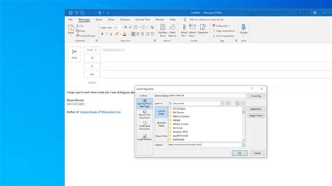 How To Make A Hyperlink In Outlook