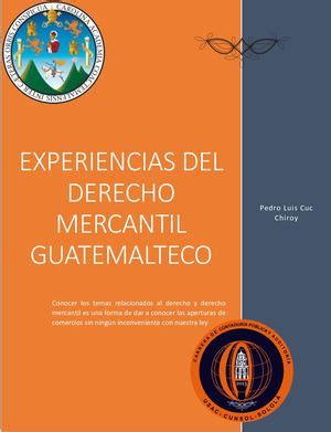 Calaméo Experiencias Del Derecho Mercantil Guatemalteco