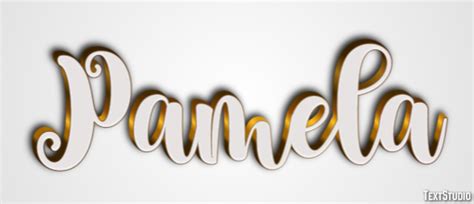 Pamela Text Effect And Logo Design Name