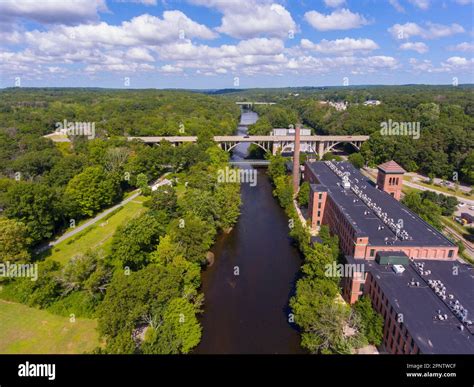 Ashton Mill And George Washington Bridge Aerial View At Blackstone