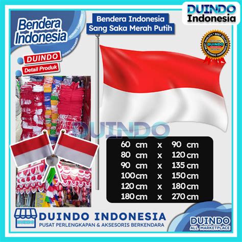 Duindo Bendera Merah Putih Besar X Cm X Cm Satin