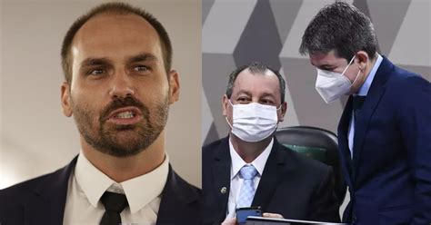 Eduardo Bolsonaro detona Randolfe e Omar Aziz após ataques a PGR