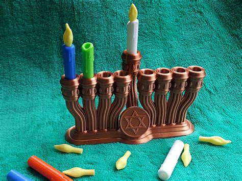 Free 3d File Mini Menorah And Toy Candles 🕎・3d Print Model To Download・cults