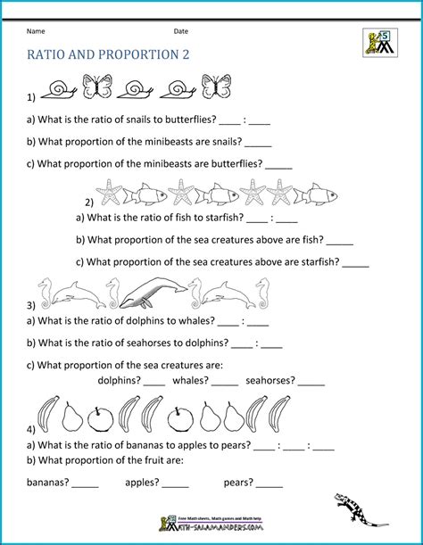 Partitive Proportion Worksheets Pdf