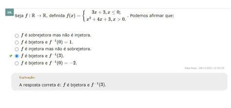 Seja F RR Definida F X Bases Matematicas