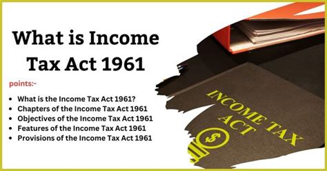 Income Tax Act 1961 Chapters Objectives Features And Provisions