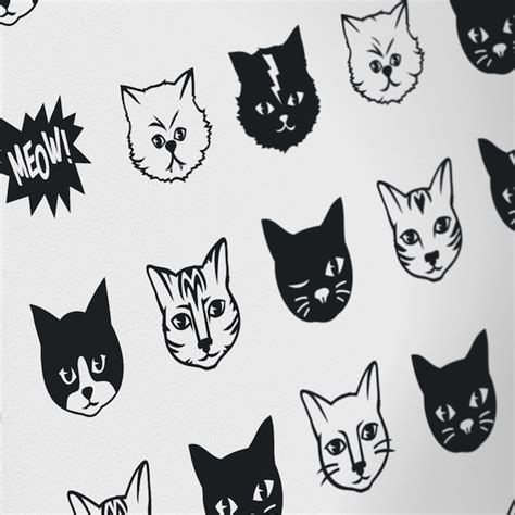 Cat Wall Decals - Etsy