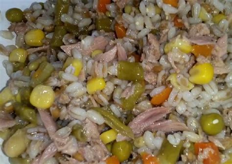 Ricetta Insalata Di Orzo E Farro Con Tonno E Verdure Miste Di Mary