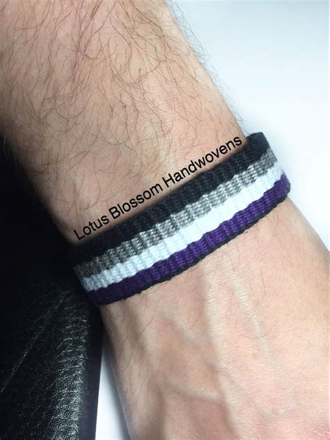 Asexual Pride Bracelet Lgbtq Bracelet Woven Pride Bracelet Etsy