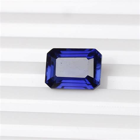 Naturel Certifié Saphir Bleu Bleuet 5 15 CT Octogone Pierre Précieuse