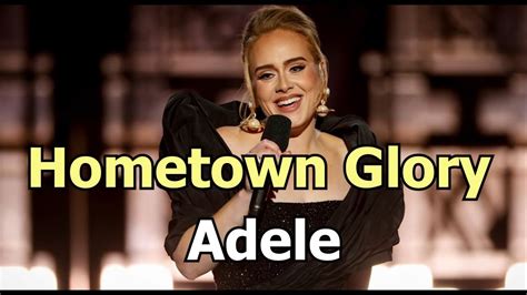 Adele Hometown Glory Lyrics Videolyrics Youtube